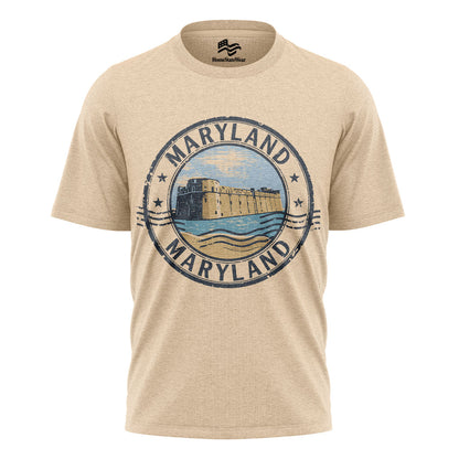 Maryland Coastal T-Shirt | Lighthouse Crab Flower Tee