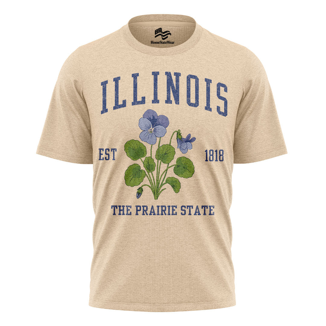 Illinois State Flower Tee | Prairie State Vintage Shirt