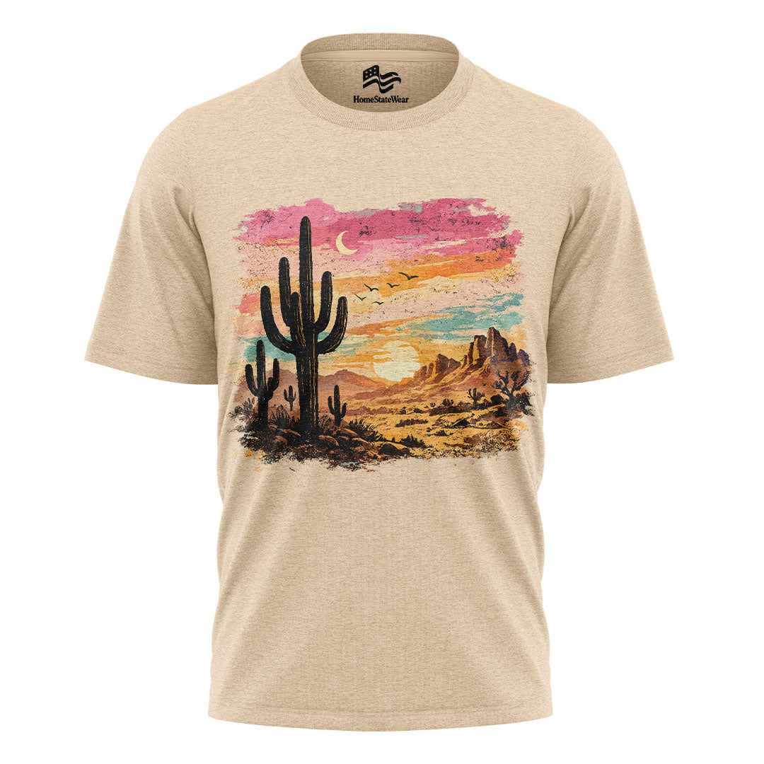 Western Cactus Graphic Tee, Boho Desert Lover Gift