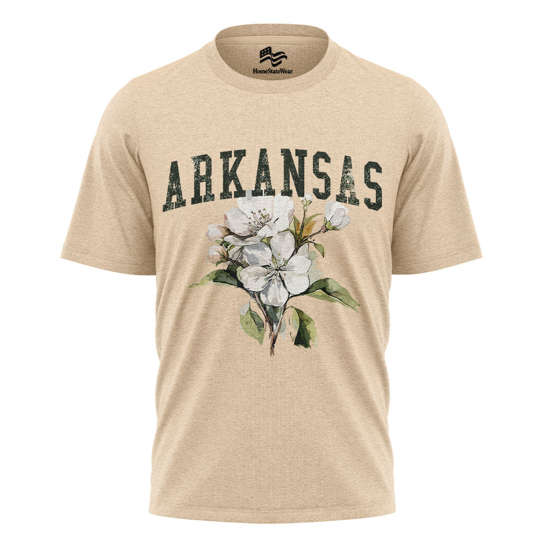 Arkansas State Flower Comfort Colors Tee | Apple Blossom Botanical