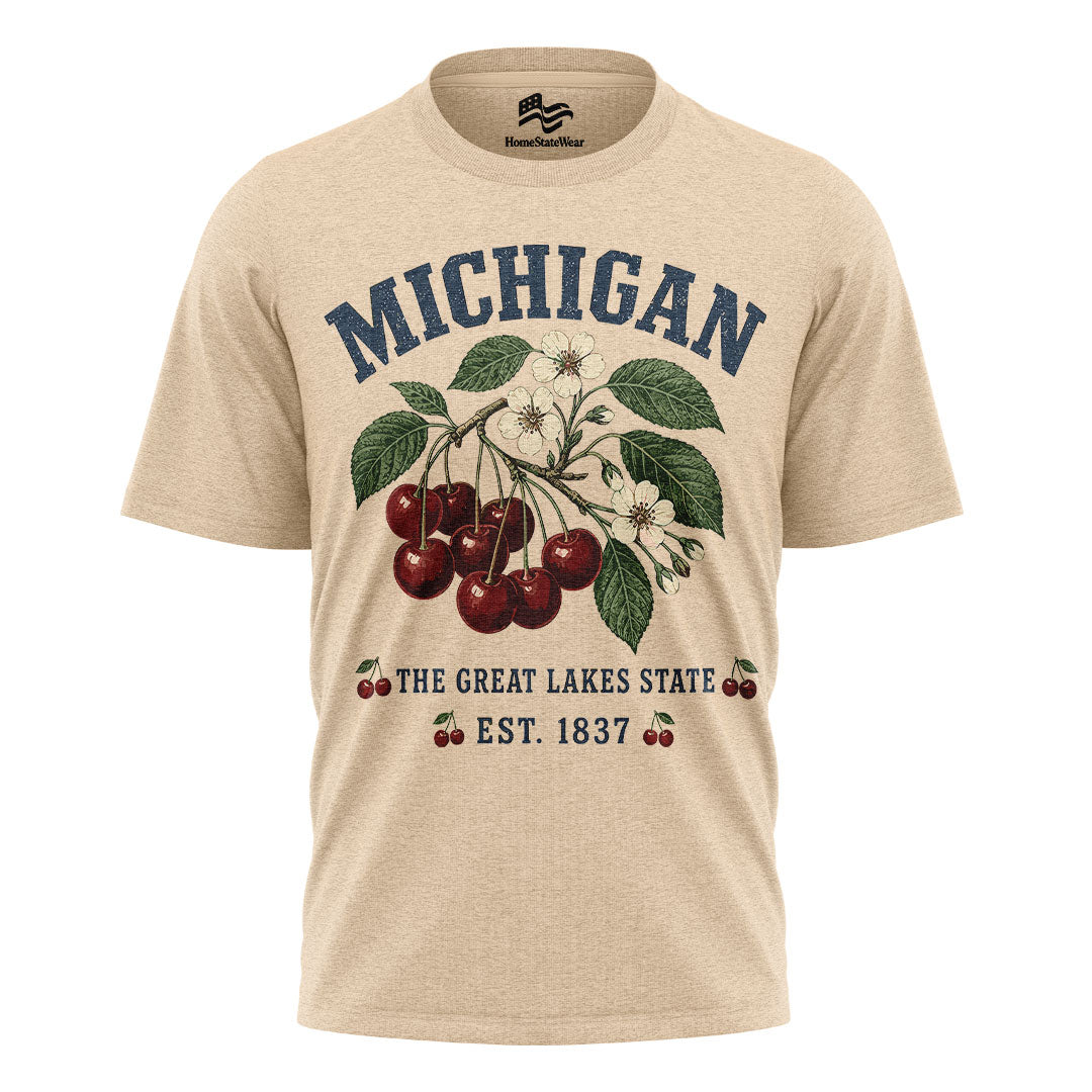 Michigan Cherry Blossom T-Shirt | Great Lakes Botanical Tee