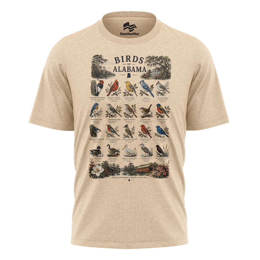 Alabama Birds T-Shirt, Bird Watching Nature Lover Tee