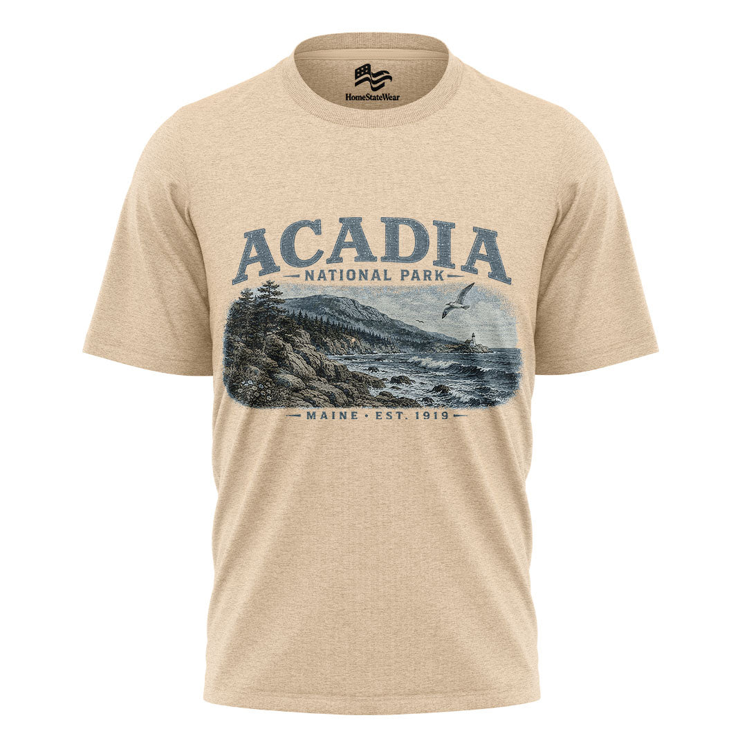 Acadia National Park Tee | Vintage Maine Hiking Shirt