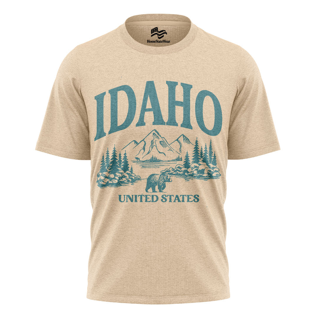 Idaho Wanderlust T-Shirt Mountain Nature Gift