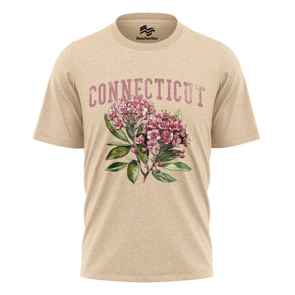 Connecticut Mountain Laurel Comfort Colors Tee | Botanical Flower Shirt