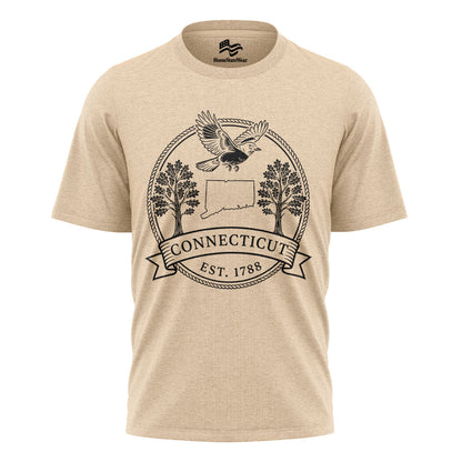 Connecticut Est 1788 T-Shirt | American Robin & White Oak Tee
