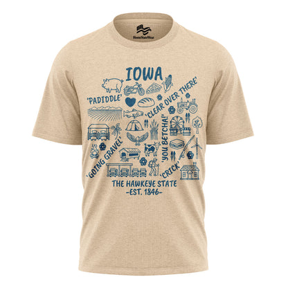 Iowa T-Shirt, Hawkeye State Graphic Tee