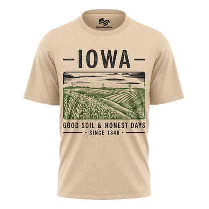 Iowa Farm Field T-Shirt | Rural Midwest Agriculture Tee