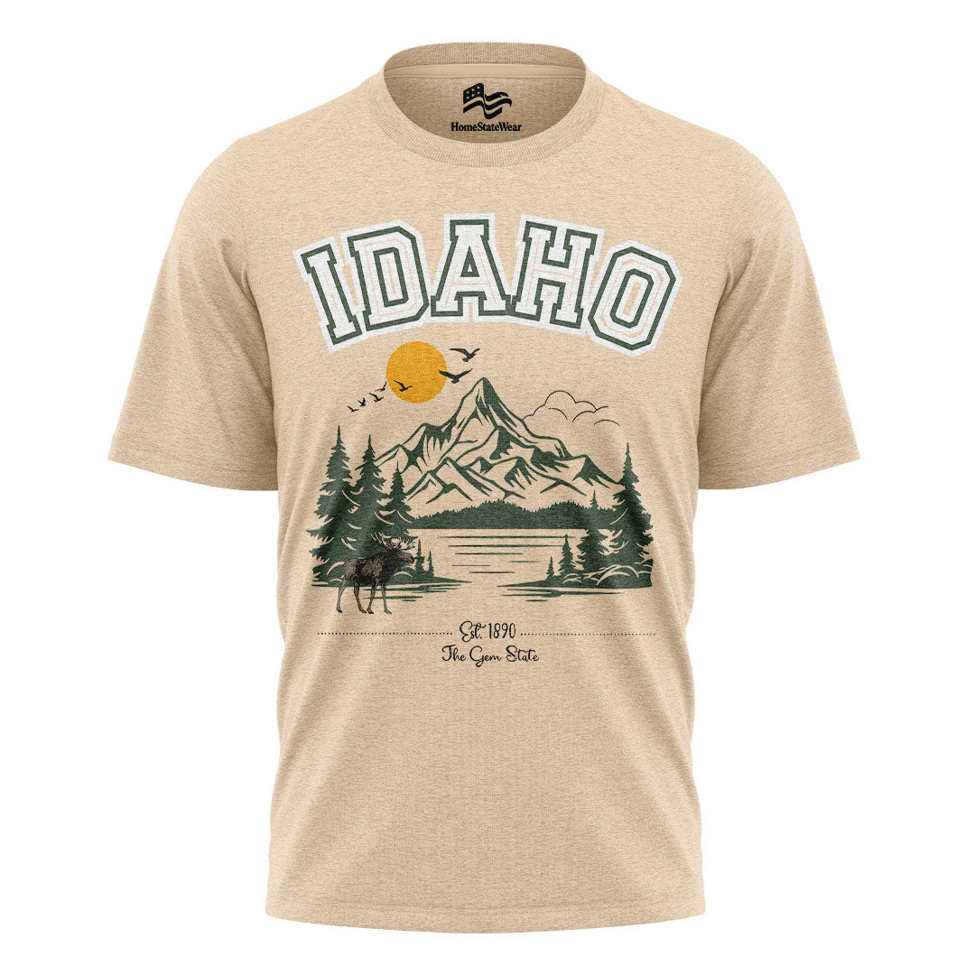 Idaho Camping T-Shirt | Gem State Hiking Travel Tee