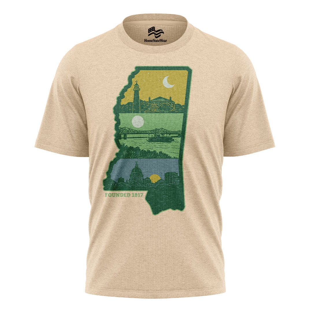 Layers of Mississippi T-Shirt, Vintage Magnolia State Graphic Tee