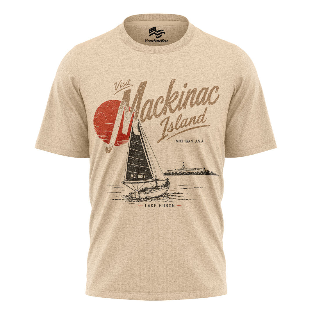 Mackinac Island Michigan Tee | Lake Huron Sailboat Shirt