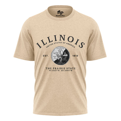 Illinois Quarter T-Shirt | Land of Lincoln Souvenir Tee