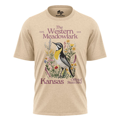 Kansas Western Meadowlark Tee | State Bird Nature Shirt