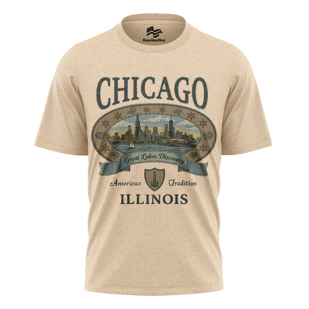 Retro Chicago T-Shirt | 90s Illinois Travel Tee