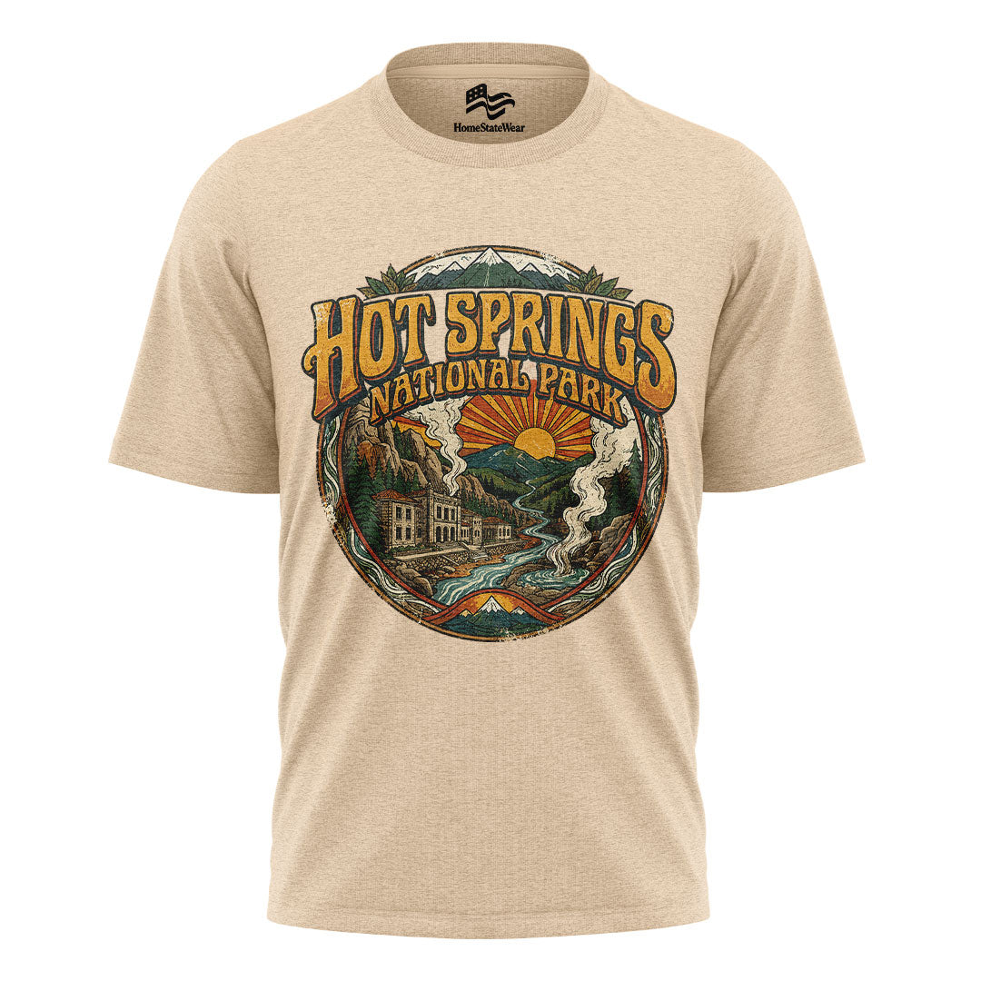 Hot Springs National Park Tee | Retro Bathhouse Row Travel Shirt