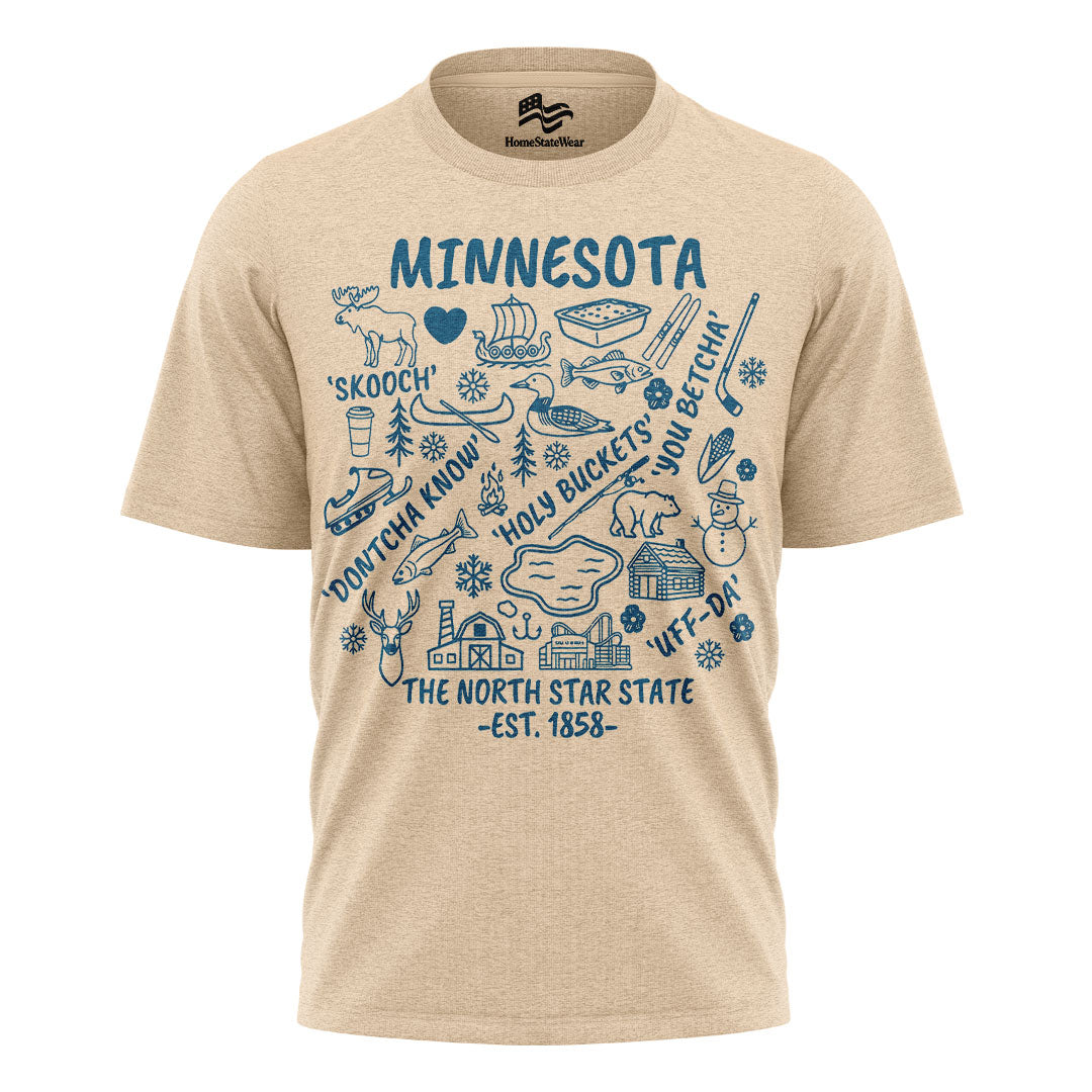 Minnesota North Star T-Shirt, Midwest Lake Life Graphic Tee