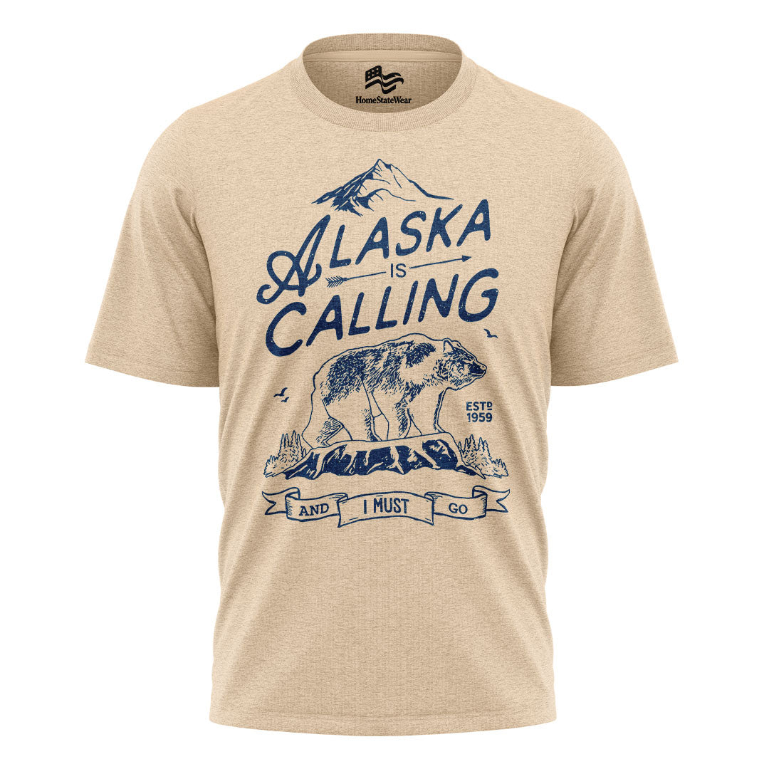 Alaska Is Calling Bear Travel Vacation Shirt