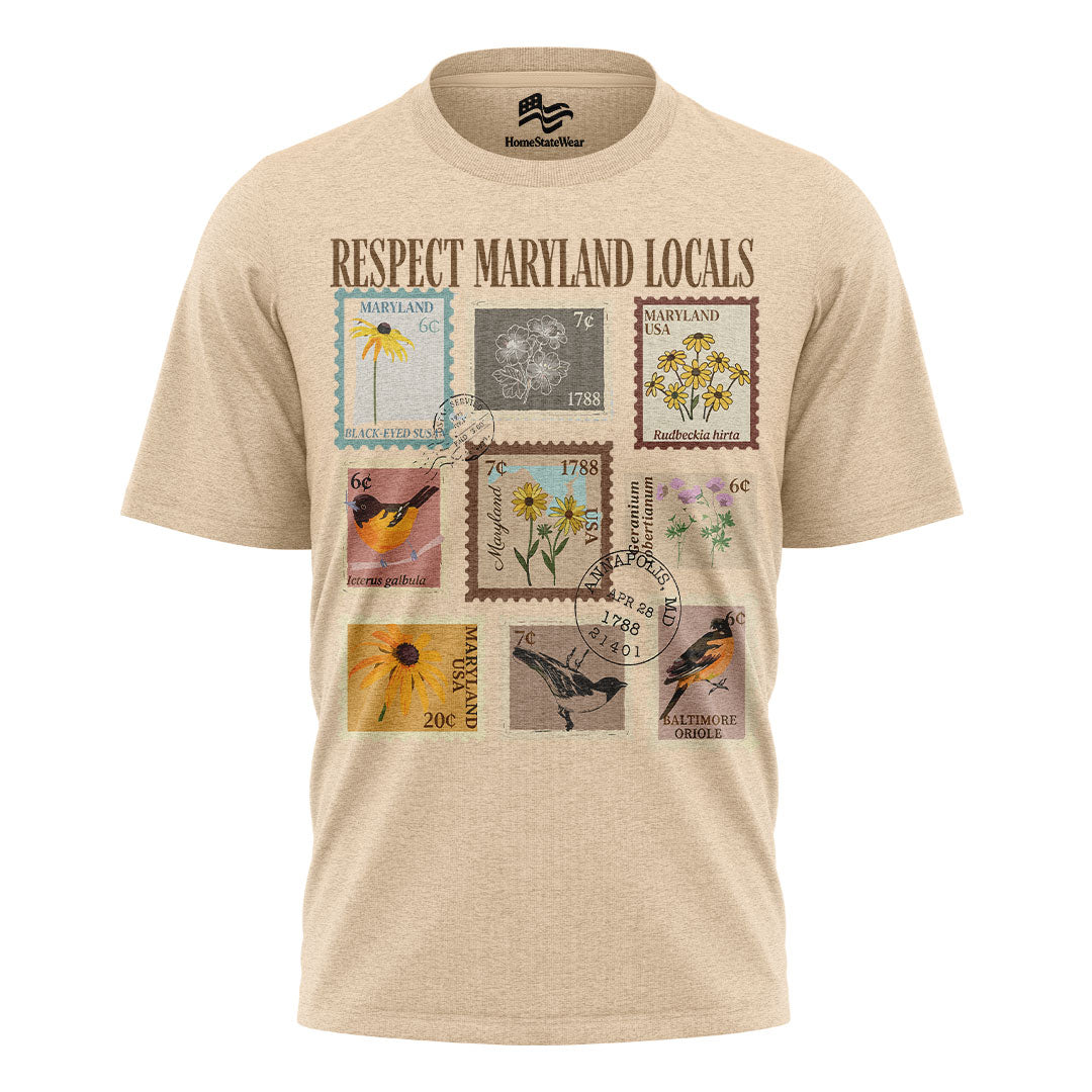 Maryland Wildlife T-Shirt | Bird Flower Nature Gift Tee