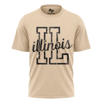 Illinois Comfort Colors Tee | Retro Varsity Pride Shirt