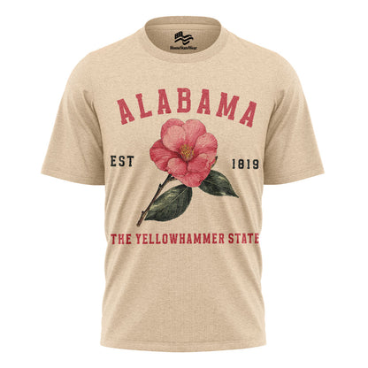Camellia Flower Graphic Tee, Alabama State Flower
