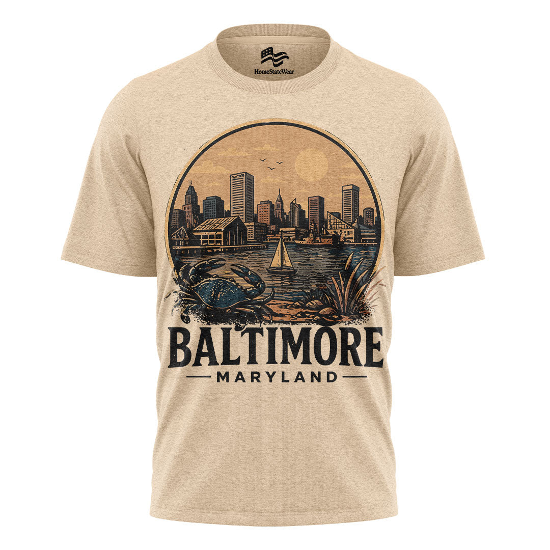 Baltimore Comfort Colors 1717 Tee | Inner Harbor Crab Shirt