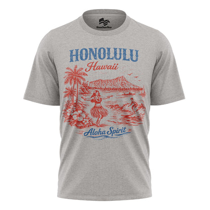 Honolulu Aloha Spirit Tee | Vintage Hawaii Surf Shirt