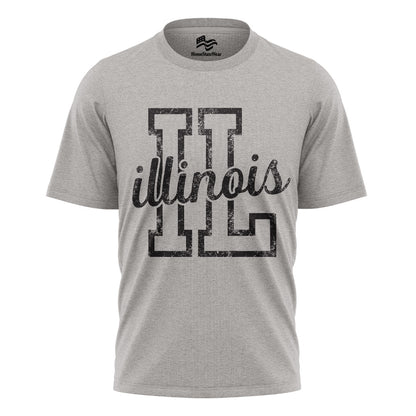 Illinois Comfort Colors Tee | Retro Varsity Pride Shirt