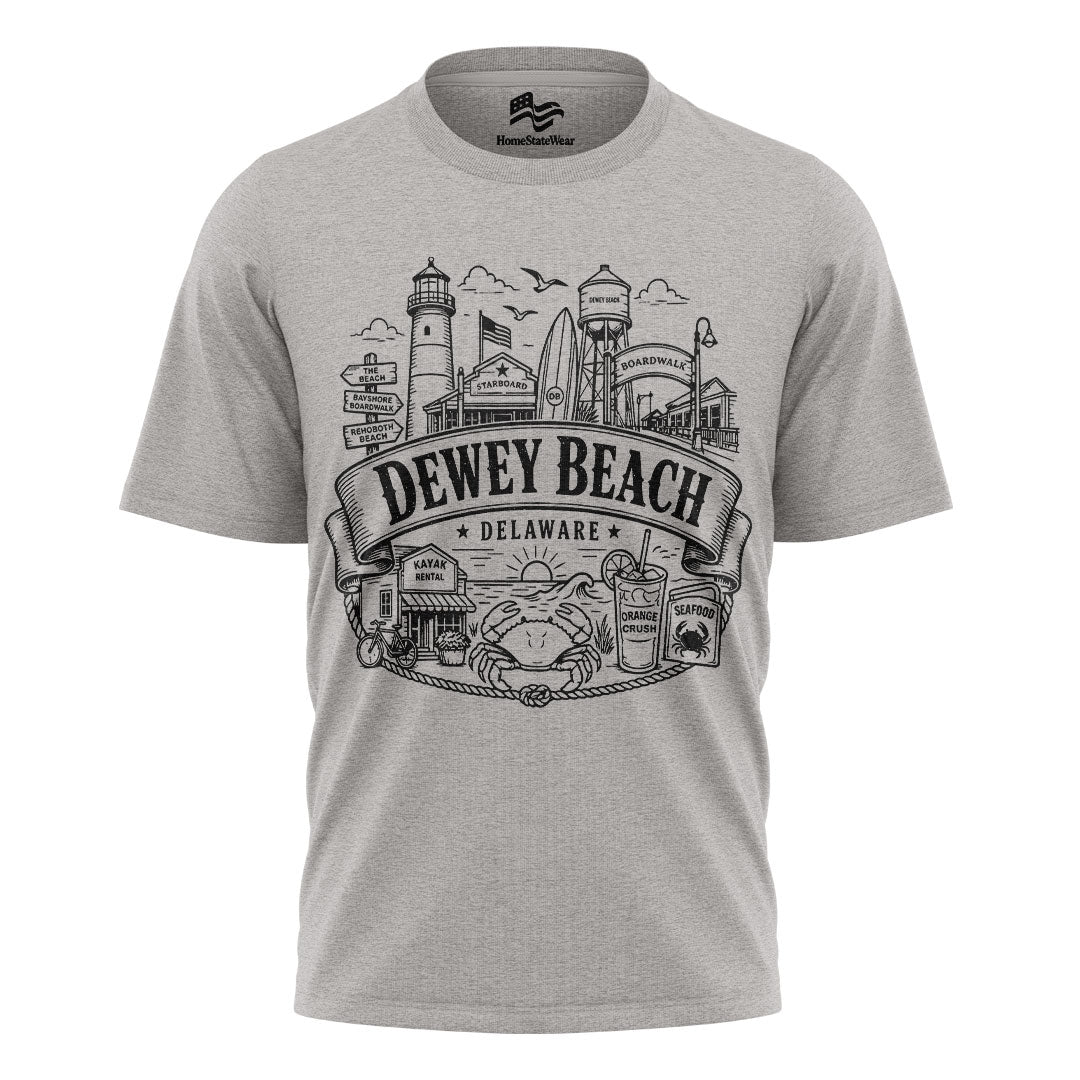 Dewey Beach Delaware Comfort Colors Tee | Coastal Vacation Shirt