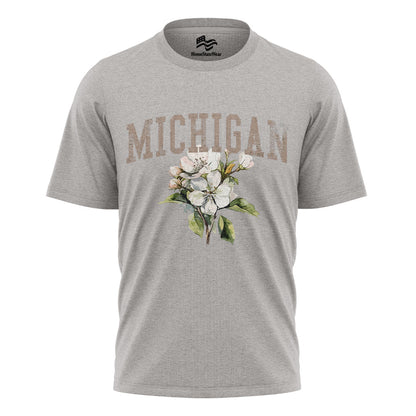 Michigan Apple Blossom Comfort Colors Tee | State Flower Gift Shirt