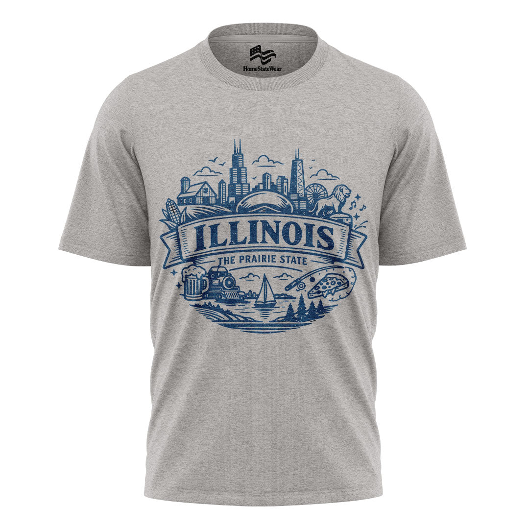 Illinois Prairie State Tee | Vintage Midwest Graphic Shirt
