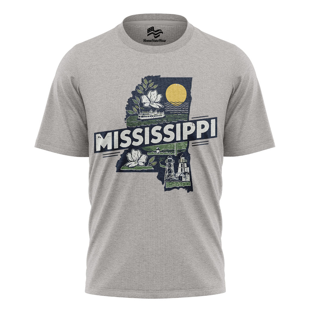 Mississippi Retro Home State T-Shirt