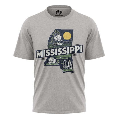 Mississippi Retro Home State T-Shirt