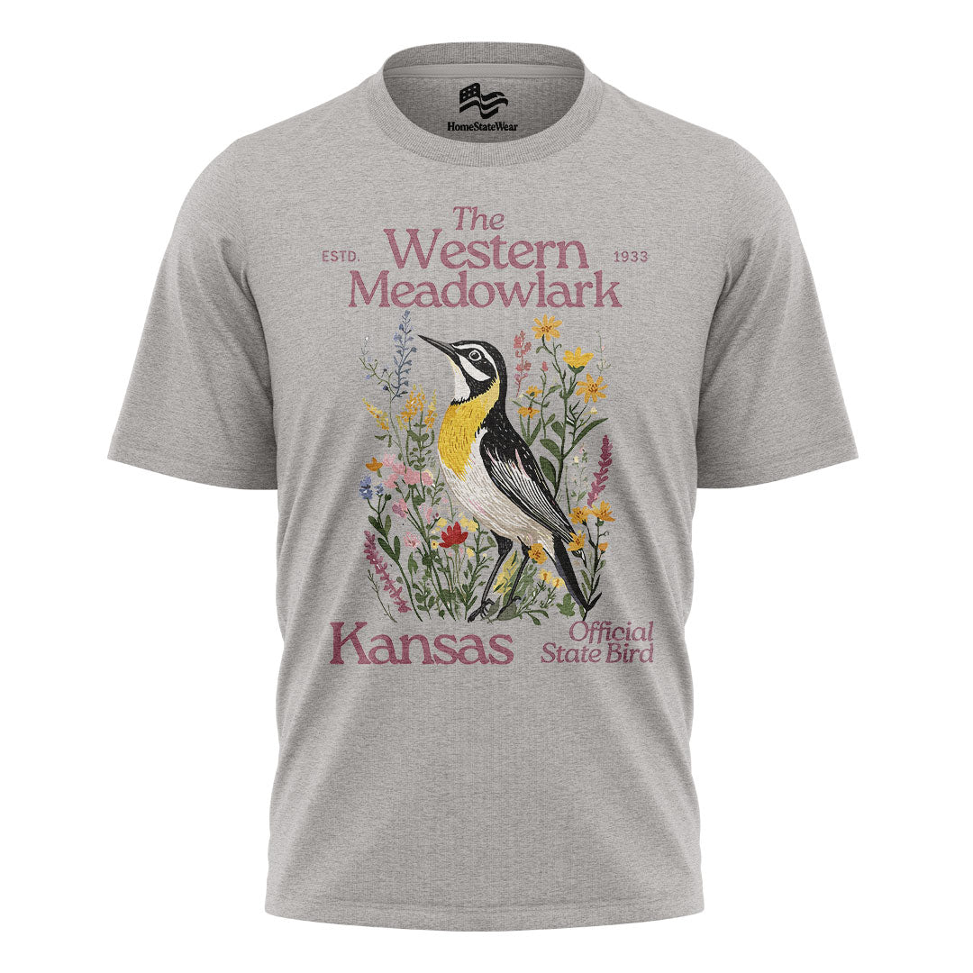 Kansas Western Meadowlark Tee | State Bird Nature Shirt