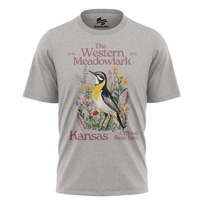 Kansas Western Meadowlark Tee | State Bird Nature Shirt