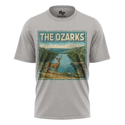 Ozarks Deer Scene T-Shirt, Vintage Missouri State Pride Tee