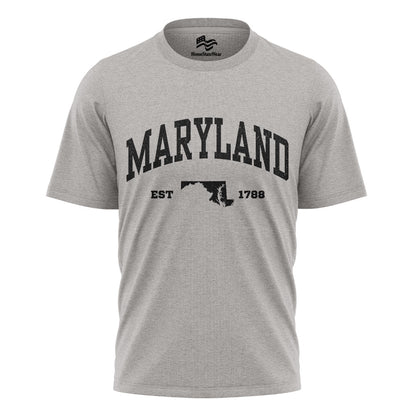 Maryland Map Comfort Colors Tee | Travel Souvenir Gift Shirt