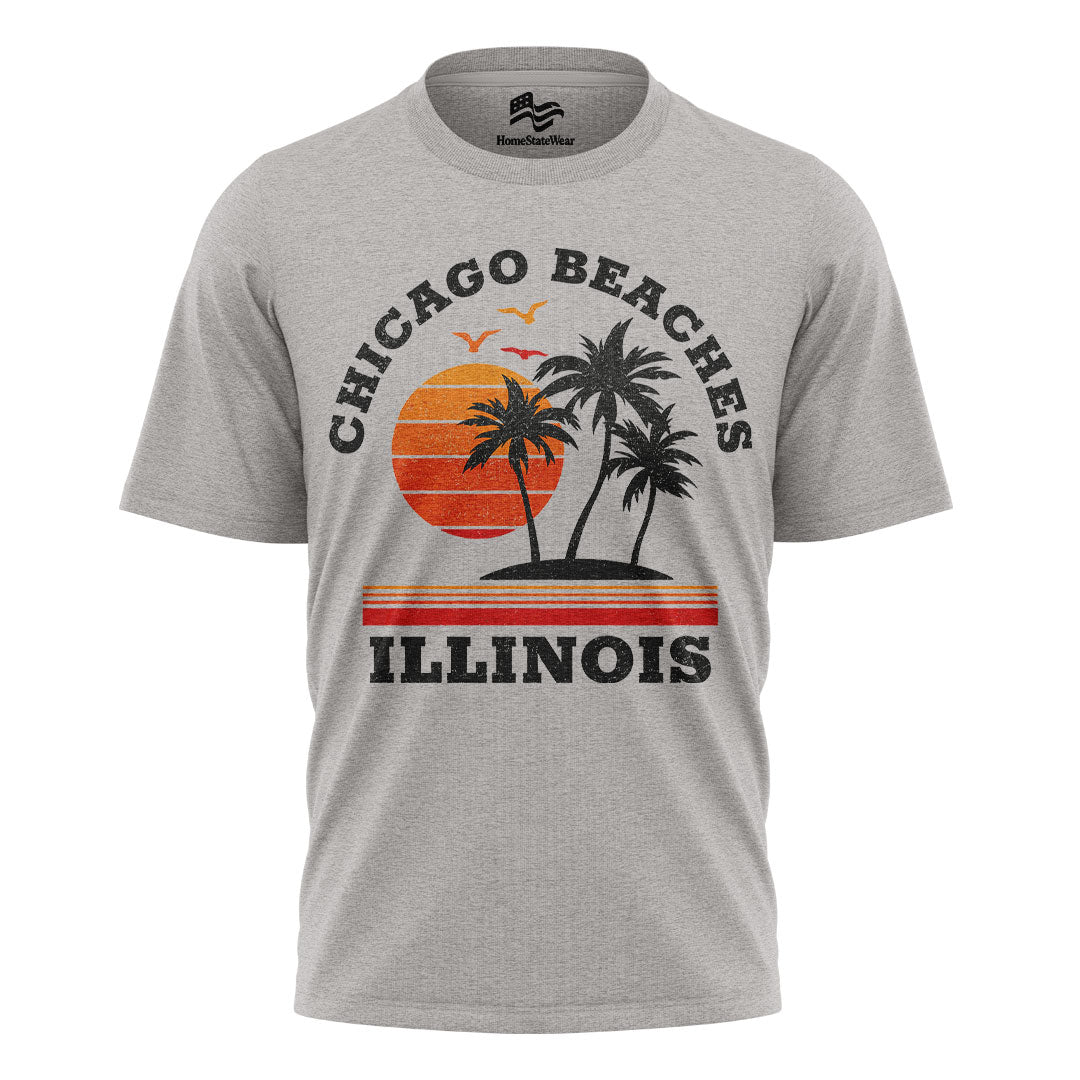 Chicago Beaches Illinois Tee | Lake Michigan Souvenir Shirt