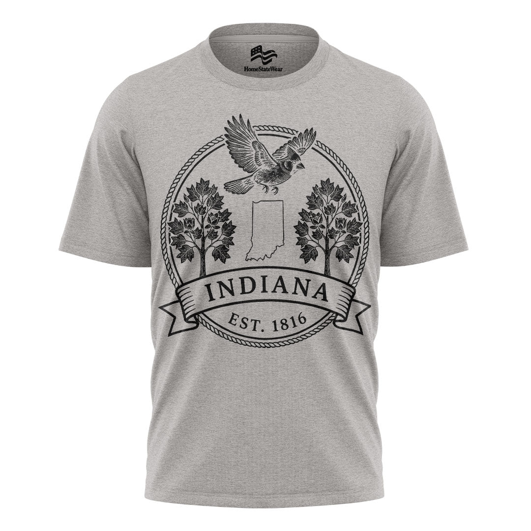 Indiana Est 1816 T-Shirt | Cardinal & Tulip Tree Tee