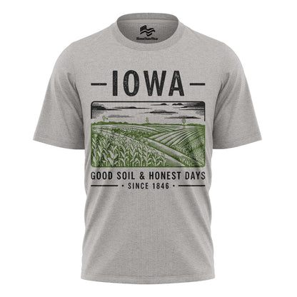 Iowa Farm Field T-Shirt | Rural Midwest Agriculture Tee