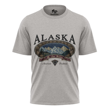 Vintage Alaska Mountain T-Shirt, The Last Frontier Wildlife Tee