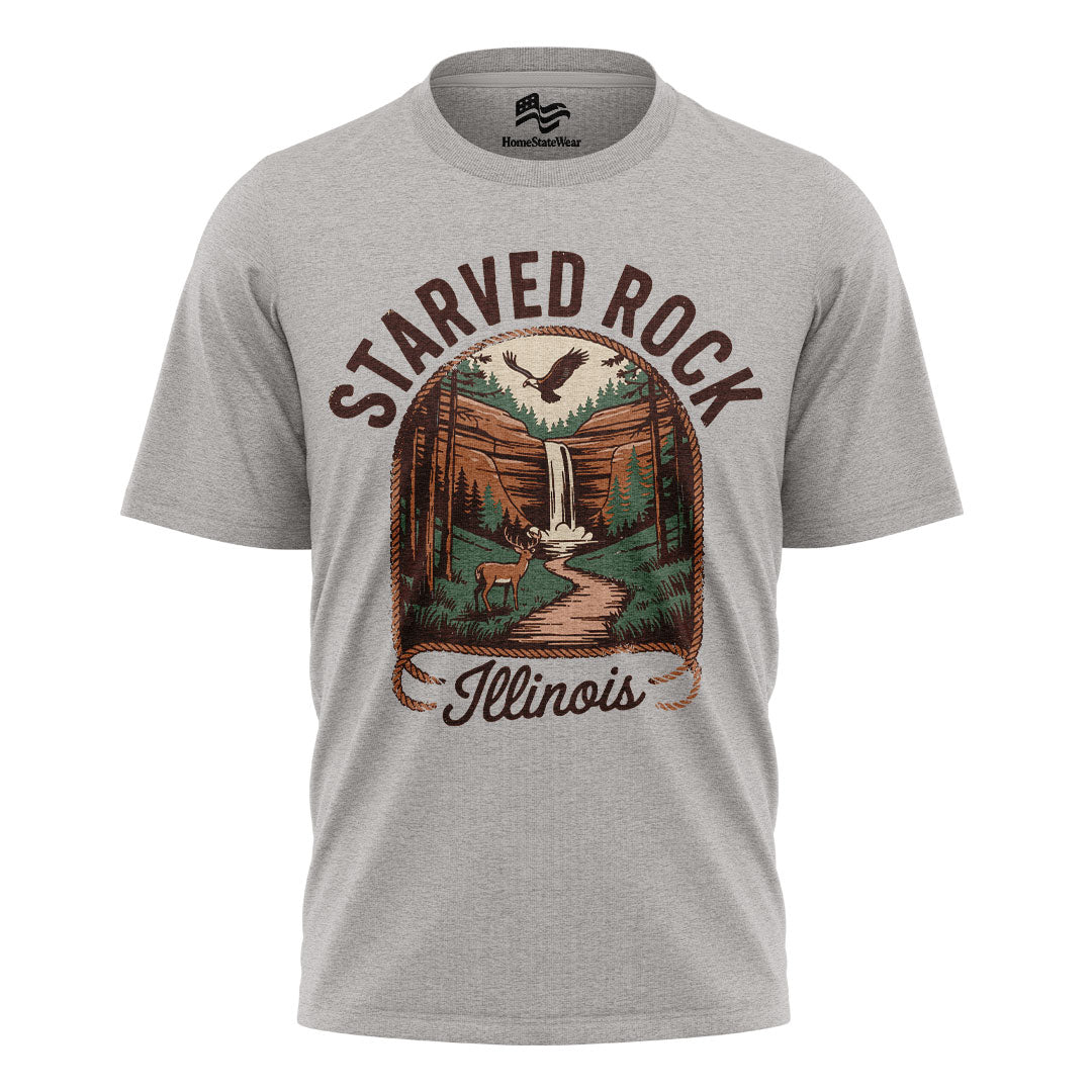 Starved Rock Illinois Tee | Waterfall Canyon Nature Shirt