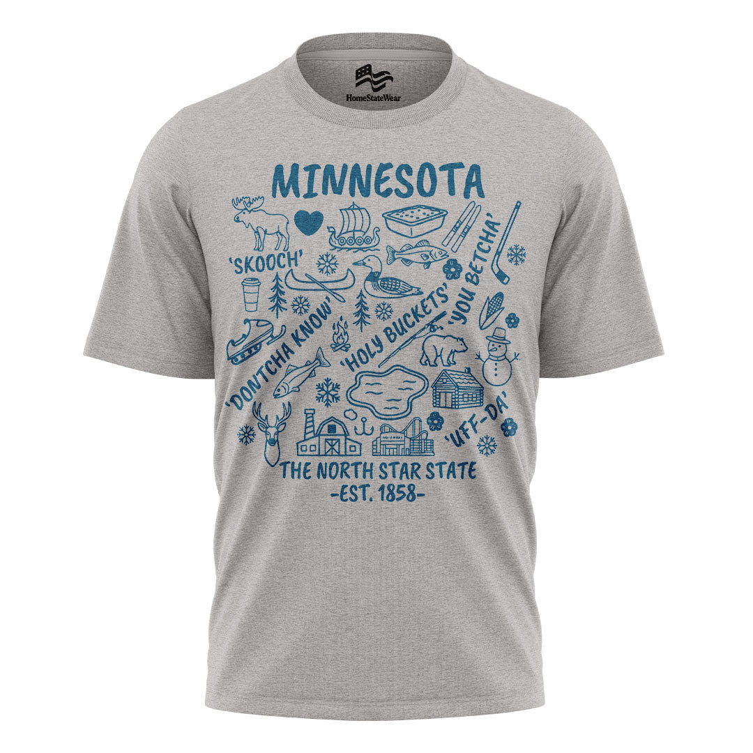 Minnesota North Star T-Shirt, Midwest Lake Life Graphic Tee