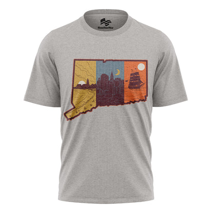 Layers of Connecticut Tee | Vintage State Graphic Shirt