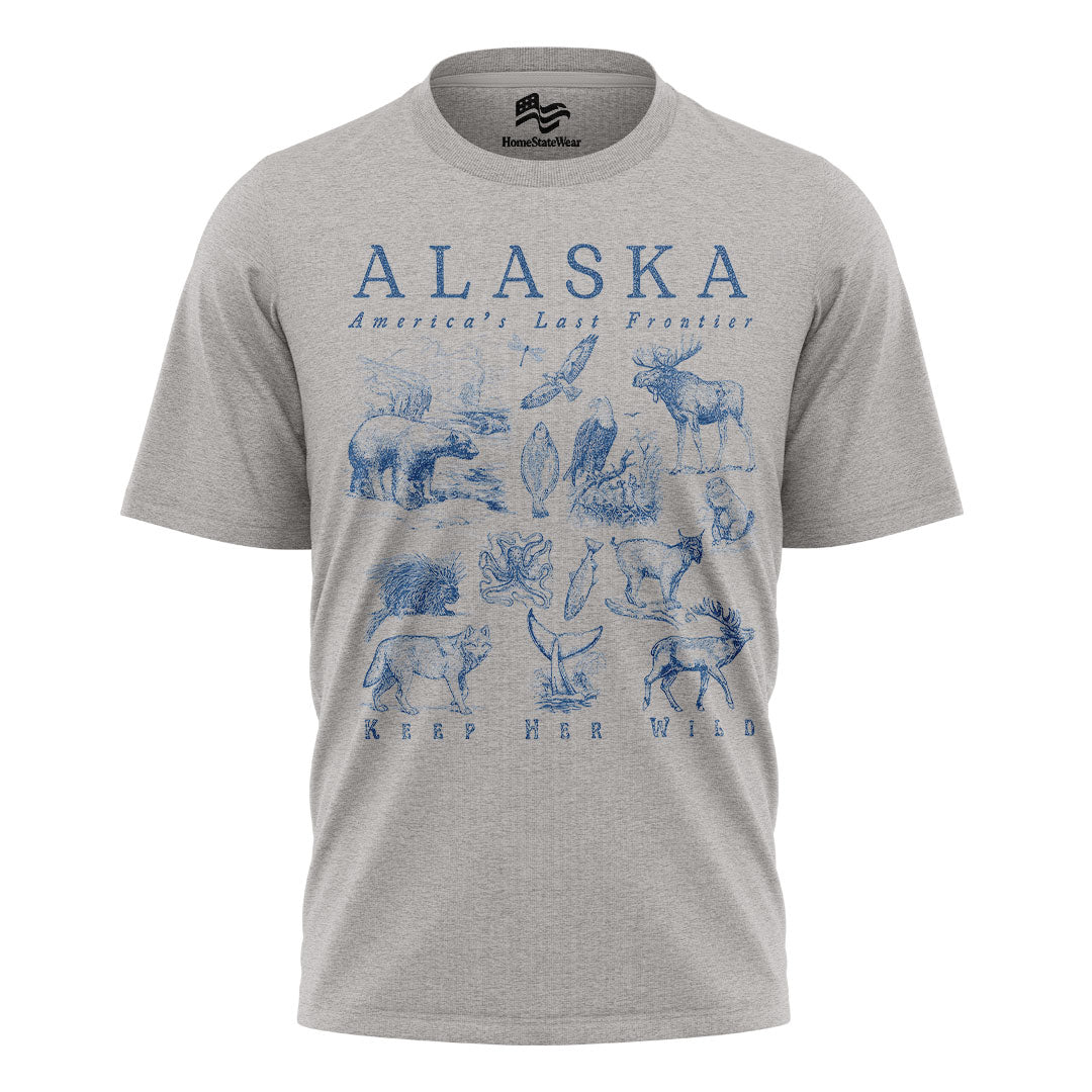 Vintage Alaska Wildlife Comfort Colors T-Shirt | Travel Souvenir Graphic Tee