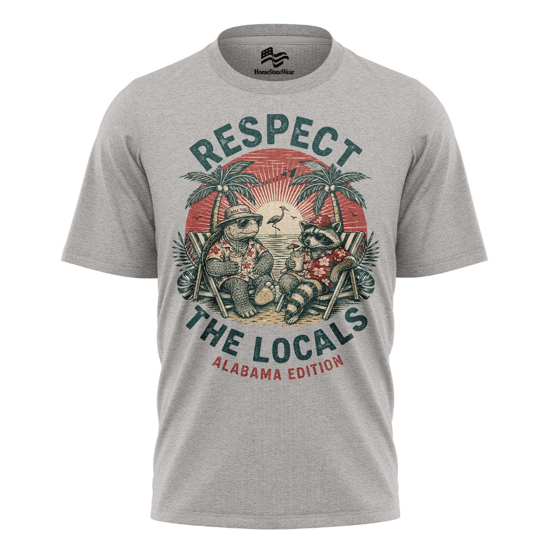 Respect the Locals Alabama T-Shirt, Vintage Beach Graphic Tee