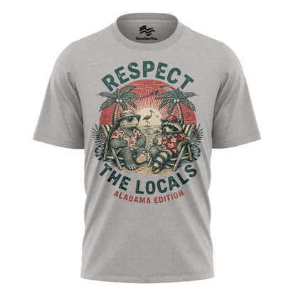 Respect the Locals Alabama T-Shirt, Vintage Beach Graphic Tee