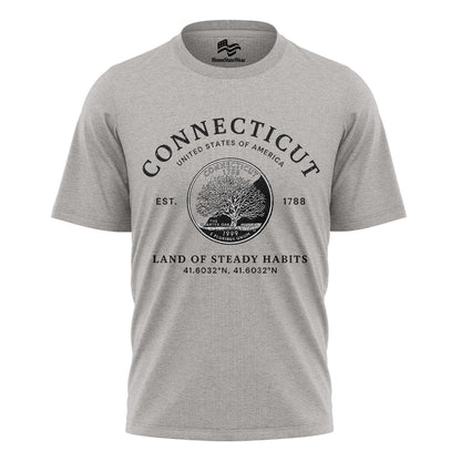 Connecticut Constitution State Tee | Vintage Souvenir Gift Shirt