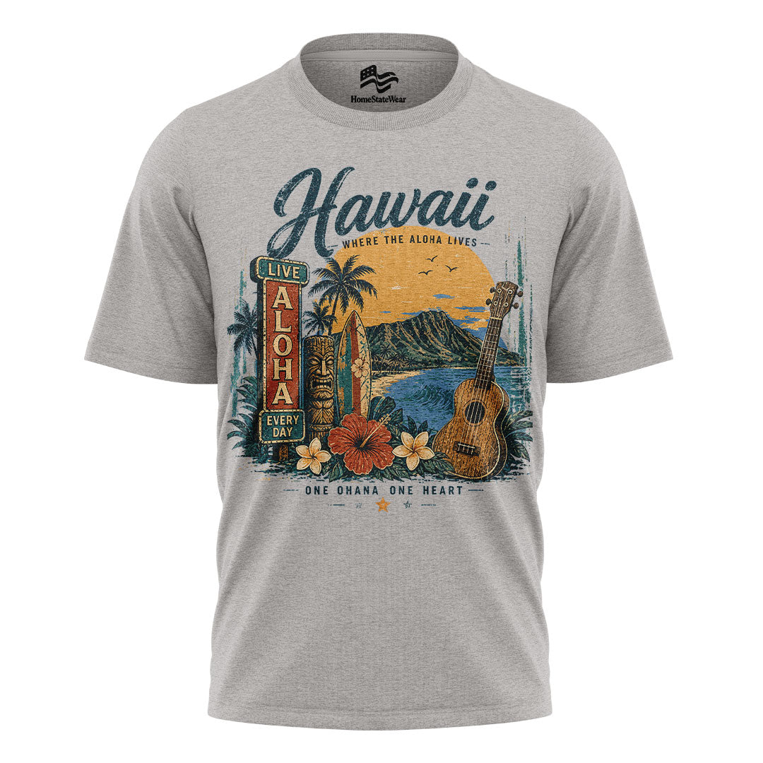 Hawaii Aloha Retro Tropical Beach Vacation Shirt