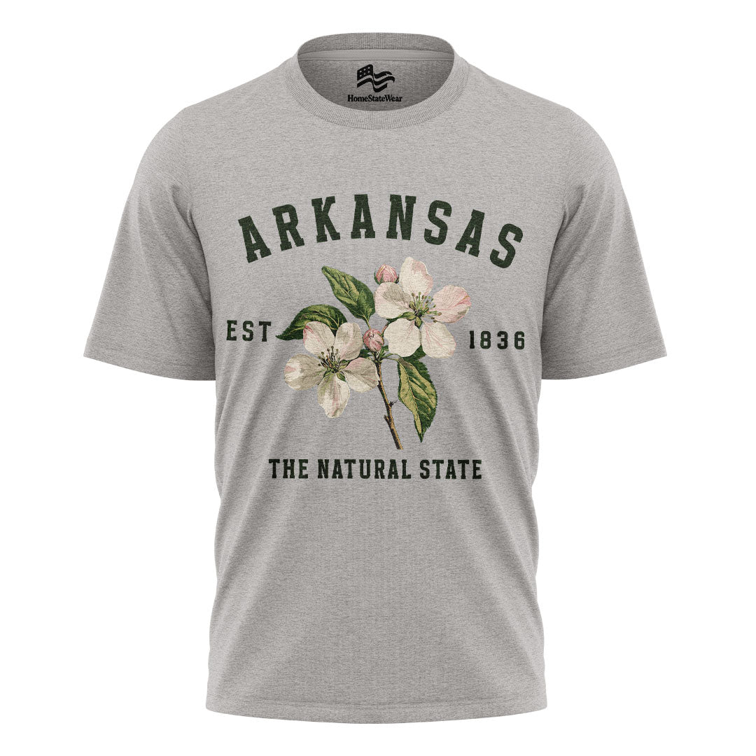 Arkansas Apple Blossom Flower Tee | Vintage State Floral Shirt