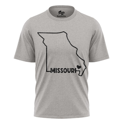 Missouri State Map T-Shirt, Hometown Pride USA Travel Tee